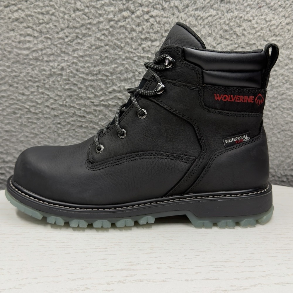 Wolverine Boots Men's Size 8.5 M Floorhand Lx Steel Toe Work Black Leather Ankle